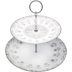 Ορντερβιέρα Vikae 910-1112 27x27x3cm Grey-White Artekko Πορσελάνη