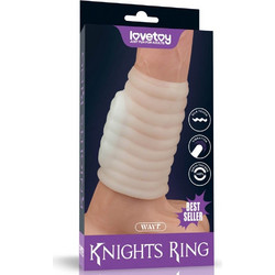 Lovetoy Spiral Knights IV Ελαστικό Δαχτυλίδι Πέους Σιλικόνης με Δόνηση Διαφανές