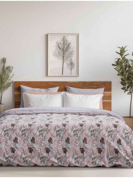 Σετ κουβερλί BUDS P/COTTON 240 x 240 + 2 μαξιλαροθήκες 52 x 72 εκ. MADI - 2.40x2.40