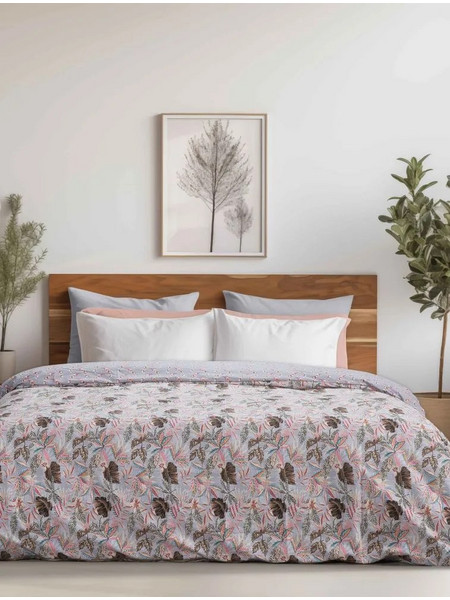 Σετ κουβερλί BUDS P/COTTON 240 x 240 + 2 μαξιλαροθήκες 52 x 72 εκ. MADI - 2.40x2.40