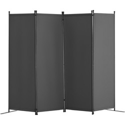 VEVOR Room Divider 4-Panel Πτυσσόμενη οθόνη Privacy Fabric Partition Office Γκρι