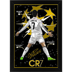 Ξύλινο κάδρο με θέμα τον Cristiano Ronaldo
