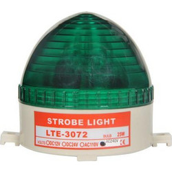 Φανός στατικός flasher LED 10W 24VDC πράσινος με ύψος 103mm και διάμετρο Φ53mm LTE5072 - 035-013071024