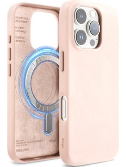 Θήκη iPhone 16 Pro Elago Magnetic Leather από Vegan Δέρμα με MagSafe - Lovely Pink (ES16MSLE63PRO-LPK)