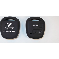 Προστατευτική θήκη τηλεχειριστηρίου LEXUS με 2 κουμπιά από σιλικόνη Μαύρο