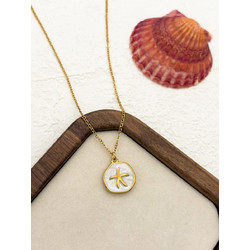 Κολιέ Gold White Starfish Summer ΚΩΔ: AN657
