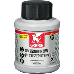 ΚΟΛΛΑ ΥΔΡΑΥΛΙΚΩΝ PVC ΓΙΑ ΣΚΛΗΡΑ ΠΛΑΣΤΙΚΑ 250ml GRIFFON CPVC THIXOTROPIC