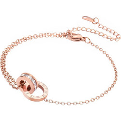 Αλυσίδα Ποδιού από Ατσάλι Επιχρυσωμένο με 18K Χρυσό και Κυβικό Ζιρκονία - Celestria - 88370-0