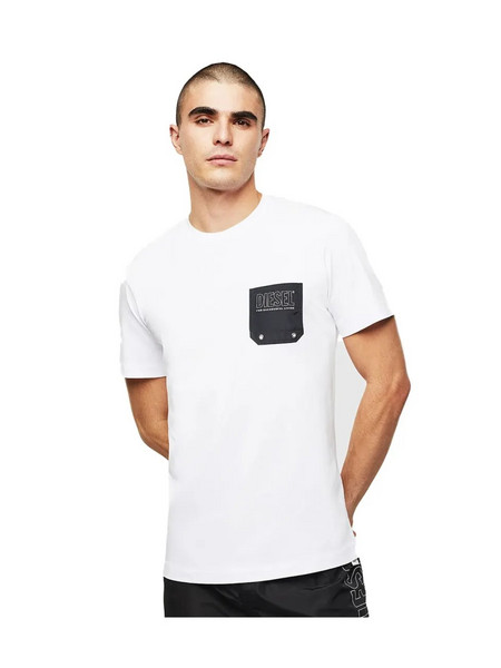 Diesel Ανδρικό Μπλουζάκι Diego Contrast Pocket, Χρώμα Λευκό