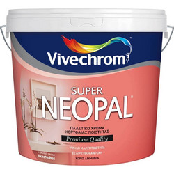 Vivechrom Super Neopal Πλαστικό Χρώμα Εσωτερικού Χώρου Λευκό 3lt