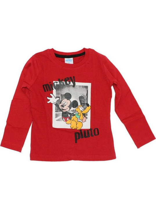 Disney Mickey Παιδική Μπλούζα Μακρυμάνικη Κόκκινη 8020348