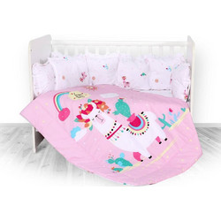 Lorelli Happy Lama Σετ Κούνιας Pink 70x140cm 5τμχ