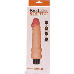 Lovetoy Real Softee Vibrating Dildo 7.8" Ρεαλιστικός Δονητής 19.3cm Flesh
