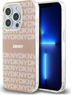 DKNY TPU Repeat Pattern Tonal Stripe Θήκη Σιλικόνης με Magsafe για iPhone 13 Pro Max Ροζ