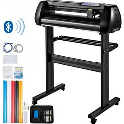 Μηχανή Κοπής Βινυλίου VEVOR, Πλότερ Κοπής 28inch (71,1 cm) Offline Κιτ Μηχανής Κοπής Κινητό Bluetooth, Ακριβής Άξονας Ρολού Υψηλής Ακρίβειας Ρυθμιζόμενη Ταχύτητα & Δύναμη, Λογισμικό DIY SignMaster Λεπ