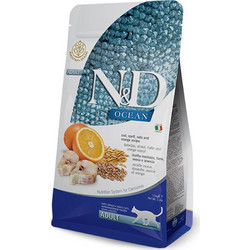 Farmina N&D Ocean Low Grain Adult with Cod, Spelt, Oats & Orange 300gr