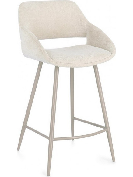 Bizzotto Florence Σκαμπώ Μπαρ Υφασμάτινο Κρεμ 50x50x97