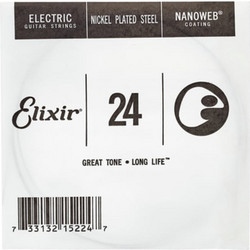 Elixir 15224 Nanoweb Χορδή Ηλεκτρικής Κιθάρας Nickel Plated Steel 24"