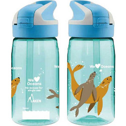 Laken Seals Txema Sanz Παιδικό Μπουκάλι Πλαστικό BPA Free με Καλαμάκι Μπλε 450ml