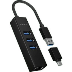 Icy Box Ib-HUB1419-Lan USB Hub 3.0 USB-A με 4 Θύρες USB-A / Ethernet