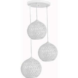 Heronia Lighting Κρεμαστό Φωτιστικό Οροφής Τρίφωτο E27 Λευκό 31-1234