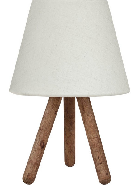 Heronia Lighting 09-0152 Πορτατίφ Ε27 Λευκό Καφέ Φ22xΥ32cm