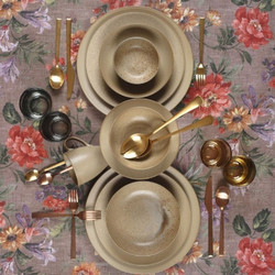 Φλυτζάνι Καφέ Espresso Με Πιατάκι Sandy 47.500.17 100ml Beige Cryspo Trio Πορσελάνη