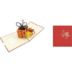 ORIGAMI Ευχετήρια Κάρτα 3D Κουτί Δώρου Πολύχρωμο ORBR071