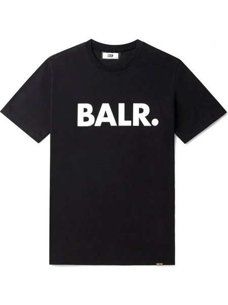 BALR. T-SHIRT BRAND STRAIGHT FIT LOGO ΜΑΥΡΟ