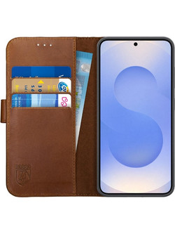 Θήκη Samsung Galaxy S25 Rosso Deluxe Δερμάτινο Πορτοφόλι - Brown (8719246463211)