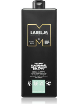 Label.m Organic Moisturising Lemongrass Σαμπουάν για Όγκο για Ξηρά Λεπτά & Ταλαιπωρημένα Μαλλιά 1lt
