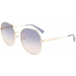 Longchamp LO161S 704 Γυναικεία Γυαλιά Ηλίου Στρογγυλά Μεταλλικά Χρυσά με Γκρι Degradee Φακό