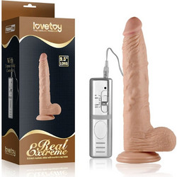 Lovetoy Real Extreme 9.5" Ρεαλιστικός Δονητής για Ζευγάρια με Τηλεχειριστήριο 24cm Flesh