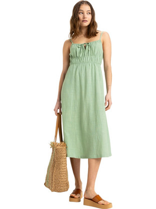 Roxy Waiting Line Midi Καλοκαιρινό Καθημερινό Φόρεμα Lime ERJWD03699-GHY0