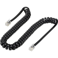 POWERTECH καλώδιο τηλεφώνου RJ10 4P4C CAB-T015, Spiral, 5m, μαύρο