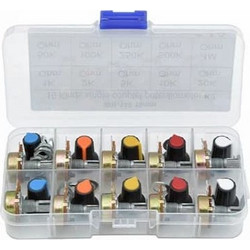 TIPA set of potentiometers with knobs 1K-1M/N mono