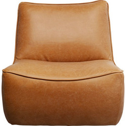 Kare Design Πολυθρόνα Δερμάτινη Καφέ Jette 91x85x85εκ.