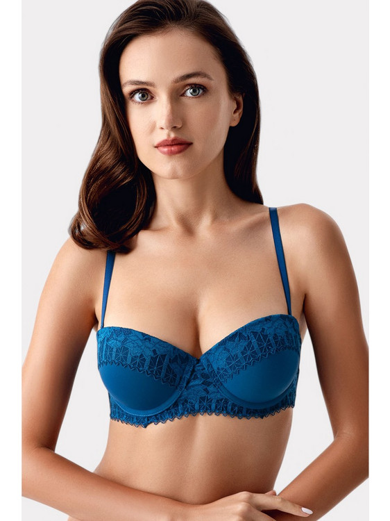 New Bra Lingerie Strapless Σουτιέν Πετρόλ NB8370-2