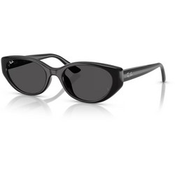 Ray-Ban RB4457D 667787 Γυναικεία Γυαλιά Ηλίου Οβάλ Κοκάλινα Μαύρα με Μαύρο Φακό