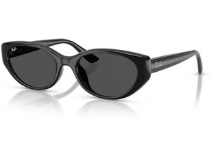 Ray-Ban RB4457D 667787 Γυναικεία Γυαλιά Ηλίου Οβάλ Κοκάλινα Μαύρα με Μαύρο Φακό