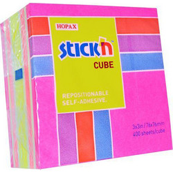 STICK N ΚΥΒΟΣ ΑΥΤΟΚΟΛΛΗΤΑ 76x76mm 400 ΦΥΛΛΑ ΡΟΖ ΝΕΟΝ-ΠΑΣΤΕΛ