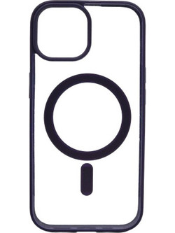 Magsafe Back Cover Σιλικόνης Διάφανο-Μώβ (iPhone 15)