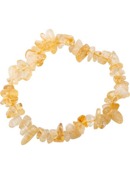 Βραχιόλι με Ημιπολύτιμους Λίθους Κιτρίνη Citrine Healing Chips Bracelet
