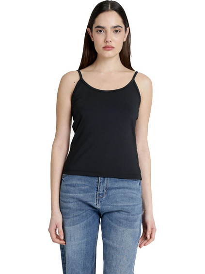 PACO&CO Γυναικειο Crop Top ραντακι χρωμα μαυρο