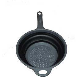 Edenberg Σουρωτήρι Αναδιπλούμενο με λαβή 24 x 24 x 10 cm Grey - Black EB-1013