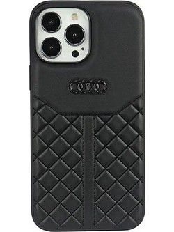 Audi Genuine Leather iPhone 13 Pro Max 6.7 black/black hardcase AU-TPUPPCIP13PM-Q8/D1-BK - (AUDI000028-0)