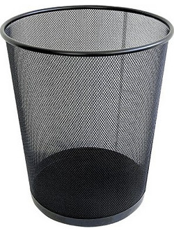 METRON ΚΑΛΑΘΙ ΑΧΡΗΣΤΩΝ ΜΕΤΑΛΛΙΚΟ Φ29.5x35cm 19.5lt ΜΑΥΡΟ