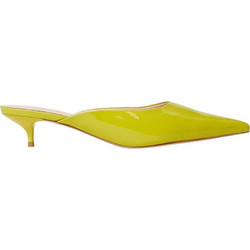 TWINSET SABOT/MULES Mules με Τακούνι σε Πράσινο Χρώμα Ύψος τακουνιού 4 εκ