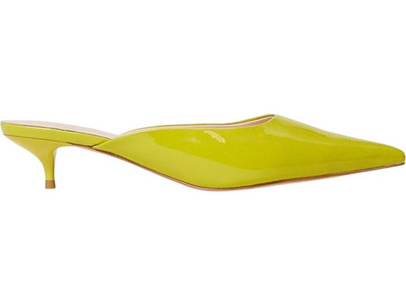TWINSET SABOT/MULES Mules με Τακούνι σε Πράσινο Χρώμα Ύψος τακουνιού 4 εκ