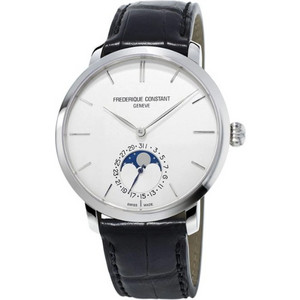 Frederique Constant Slimline Moonphase Ανδρικό Ρολόι Αυτόματο με Μαύρο Δερμάτινο Λουράκι FC-705S4S6B Frederique Constant Slimline Moonphase Ανδρικό Ρολόι Αυτόματο με Μαύρο Δερμάτινο Λουράκι FC-705S4S6B